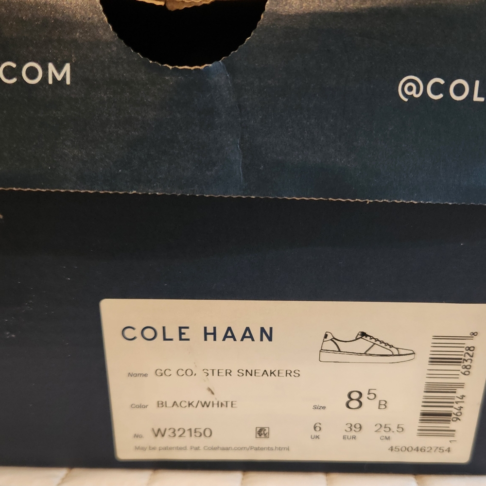 Cole Haan Womens Grand Coaster Sneakers Shoes Size 8.5. Black/white - Picture 6 of 7
